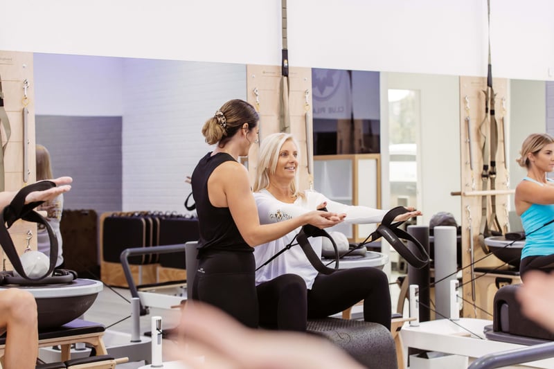 woman on the reformer doing pilates for arthritis