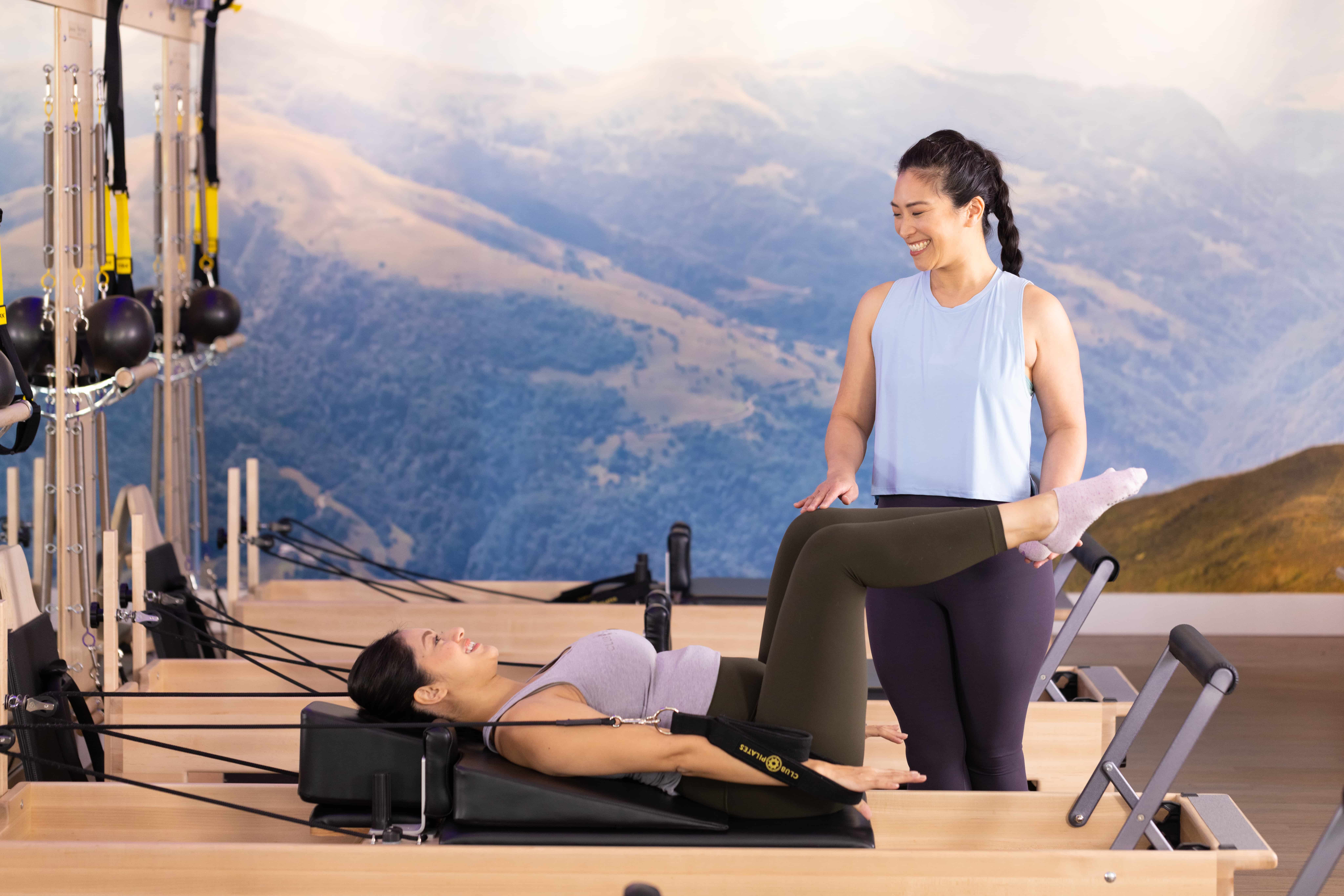 Perth Reformer Pilates Studio with an instructor and student during a class